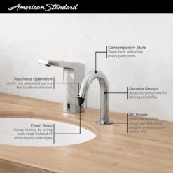 American Standard | Deck Mounted Electronic Soap Dispenser -Faucet american standard 777b 100 alternate image 44 1