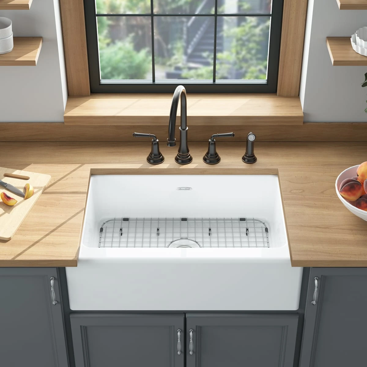 American Standard | Delancey 30" Farmhouse Single Basin Cast Iron Kitchen Sink 7 American Standard | Delancey 30" Farmhouse Single Basin Cast Iron Kitchen Sink - Image 5