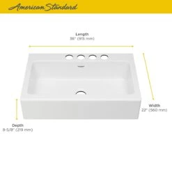 American Standard | Delancey 36" Farmhouse Single Basin Cast Iron Kitchen Sink -Faucet american standard 77sb 36220a alternate image 395