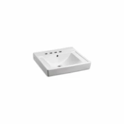 American Standard | Decorum 20" Wall Mounted Bathroom Sink With EverClean Surface, Left Hand Soap Dispenser Hole, And Overflow
