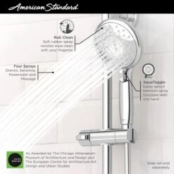 American Standard | Spectra 1.8 GPM Multi-Function Hand Shower 24 American Standard | Spectra 1.8 GPM Multi-Function Hand Shower -Faucet american standard 9038 154 alternate image 232