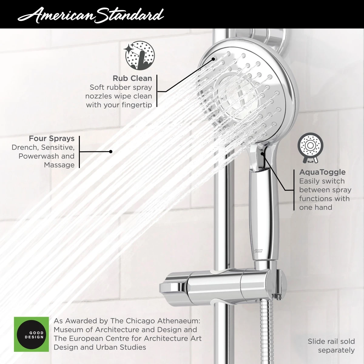 American Standard | Spectra 1.8 GPM Multi-Function Hand Shower 15 American Standard | Spectra 1.8 GPM Multi-Function Hand Shower - Image 13