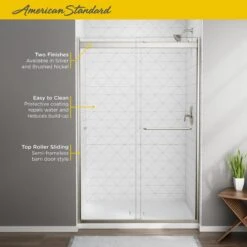 American Standard | Shower Door Collection 76" High X 48" Wide Sliding Framed Shower Door With Clear Glass -Faucet american standard am00810 400 alternate image 431