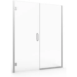 American Standard | Shower Door Collection 72" High X 59-9/16" Wide Hinged Frameless Shower Door With Clear Glass
