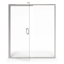 American Standard | Shower Door Collection 76" High X 48" Wide Hinged Framed Shower Door With Clear Glass -Faucet american standard am00817 400 alternate image 455