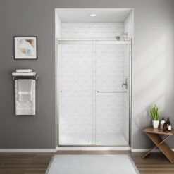 American Standard | Shower Door Collection 70" High X 48" Wide Sliding Framed Shower Door With Clear Glass -Faucet american standard am00821 400 alternate image 463