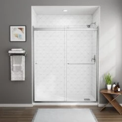 American Standard | Shower Door Collection 70" High X 60" Wide Sliding Framed Shower Door With Clear Glass -Faucet american standard am00822 400 alternate image 470