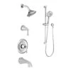 American Standard | Estate Pressure Balanced Shower System With Shower Head, Hand Shower, Slide Bar, Shower Arm, Hose, Wall Supply Elbow, Tub Spout, Diverter, And Valve Trim -Faucet american standard estate spectra 2ca 002 9187738