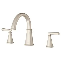 American Standard | Edgemere Deck Mounted Roman Tub Filler With Built-In Diverter -Faucet american standard t018 900 close up nickel 3