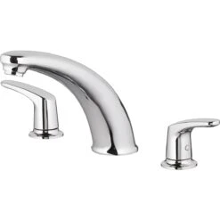 American Standard | Colony Pro Deck Mounted Roman Tub Filler With Built-In Diverter 10 American Standard | Colony Pro Deck Mounted Roman Tub Filler With Built-In Diverter -Faucet american standard t075 920 close up chrome 19