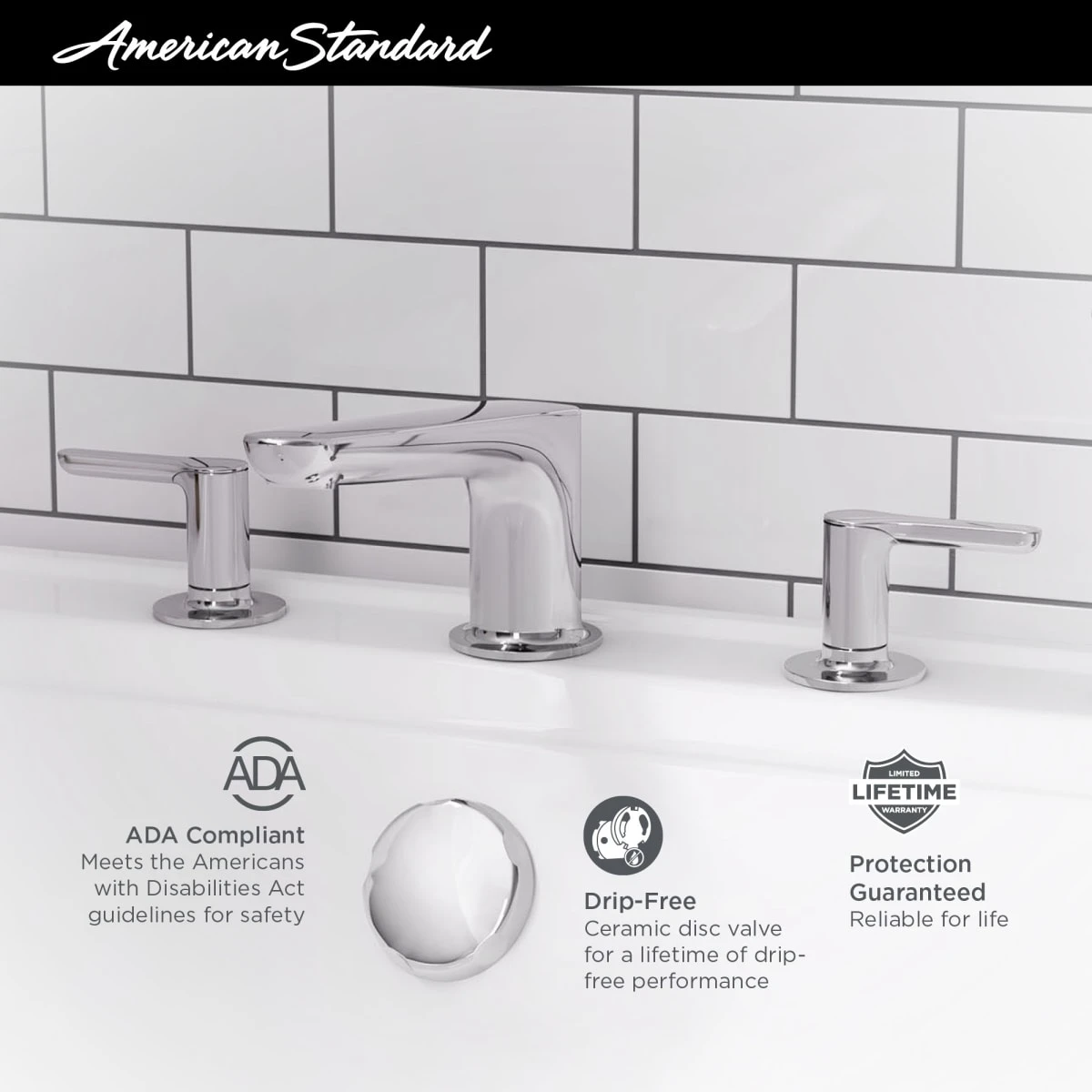 American Standard | Studio S Deck Mounted Roman Tub Filler With Built-In Diverter 10 American Standard | Studio S Deck Mounted Roman Tub Filler With Built-In Diverter - Image 8