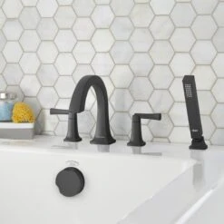 American Standard | Townsend Deck Mounted Roman Tub Filler With Built-In Diverter - Includes Hand Shower -Faucet american standard t353 901 alternate image 81