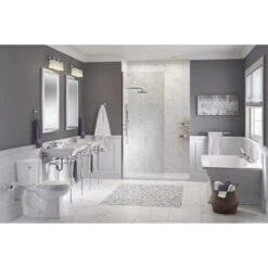 American Standard | Town Square S Deck Mounted Roman Tub Filler With Built-In Diverter - Includes Hand Shower -Faucet american standard t455 901 full room shot 200