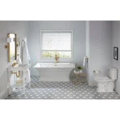 American Standard | Town Square S Floor Mounted Tub Filler With Built-In Diverter - Includes Hand Shower -Faucet american standard t455 951 alternate image 288