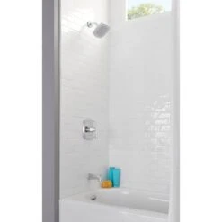 American Standard | Edgemere Tub And Shower Trim Package With 1.8 GPM Single Function Shower Head, Tup Spout, And Lever Handle -Faucet american standard tu018 508 lifestyle view polished chrome 155