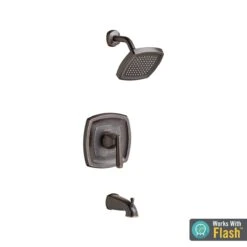 American Standard | Edgemere Tub And Shower Trim Package With 1.8 GPM Single Function Shower Head, Tup Spout, And Lever Handle -Faucet american standard tu018 508 works with flash legacy bronze 94