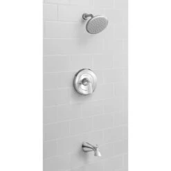American Standard | Fluent Tub And Shower Trim Package With 1.8 GPM Single Function Shower Head -Faucet american standard tu186 508 lifestyle view polished chrome 114