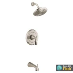 American Standard | Fluent Tub And Shower Trim Package With 1.8 GPM Single Function Shower Head -Faucet american standard tu186 508 works with flash brushed nickel 41