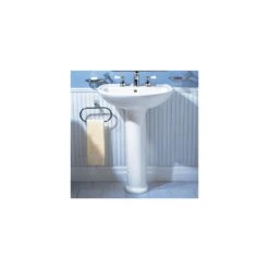 American Standard | Cadet Pedestal Sink Only With 8" Centers, 24-1/2" Length And Overflow -Faucet american standard 0236 008 application shot 80