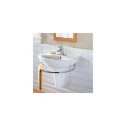 American Standard | Ravenna 24" Wall Mounted Semi-Pedestal Sink With 4" Centers -Faucet american standard 0268 444 application sho 109