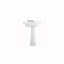 American Standard | Retrospect Pedestal Bathroom Sink With Pedestal, 27" Length And Overflow