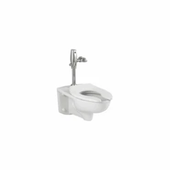 American Standard | Afwall 1.1 GPF Elongated One-Piece Toilet With Top Spud And Selectronic Flushometer - Less Seat