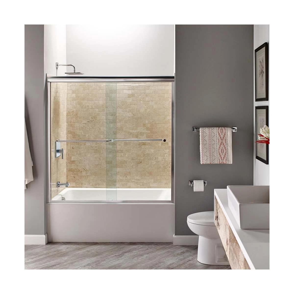 American Standard | Studio Three Wall Alcove Acrylic Soaking Tub With Left Drain 4 American Standard | Studio Three Wall Alcove Acrylic Soaking Tub With Left Drain - Image 2