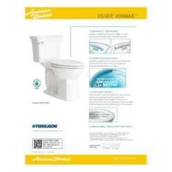 American Standard | Estate 1.28 GPF Toilet Tank Only For Two-Piece -Faucet as estate vormax