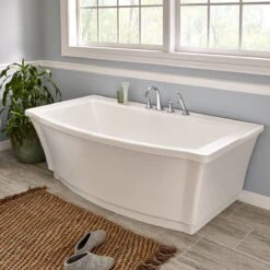 American Standard | Estate 68" Freestanding Soaking Bathtub With Center Drain -Faucet b 2692004020 estate freestanding tub 3