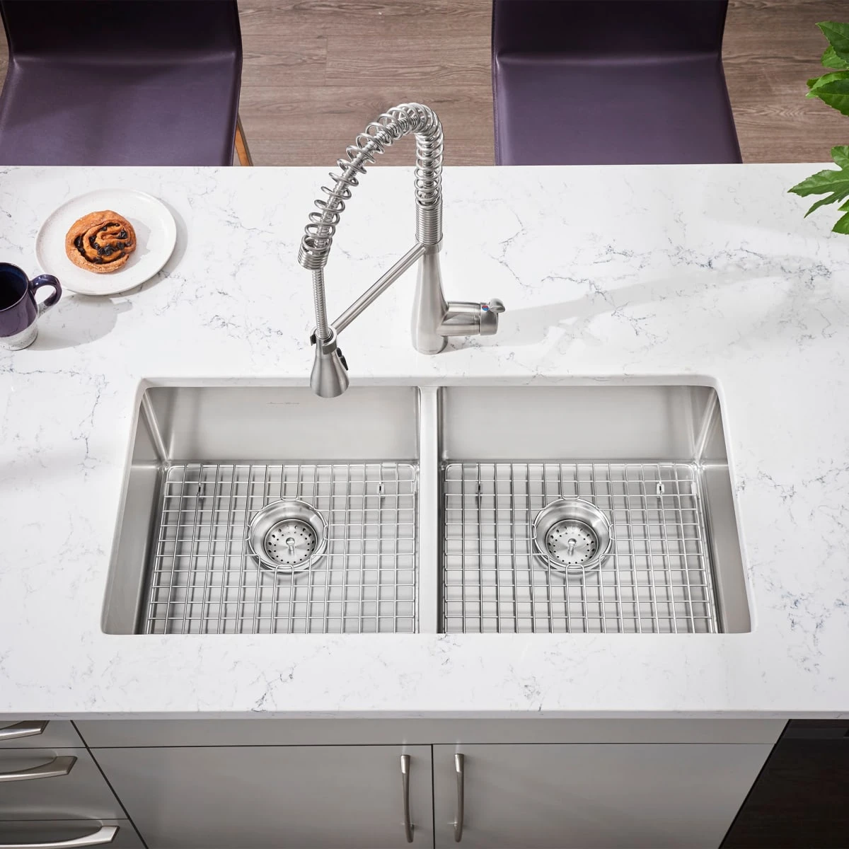 American Standard | Pekoe 29" Double Basin Stainless Steel Kitchen Sink For Undermount Installations - Drains Included 13 American Standard | Pekoe 29" Double Basin Stainless Steel Kitchen Sink For Undermount Installations - Drains Included - Image 11