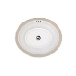 American Standard | Estate 19-1/8" Undermount Fireclay Bathroom Sink With Overflow -Faucet clean roundsink