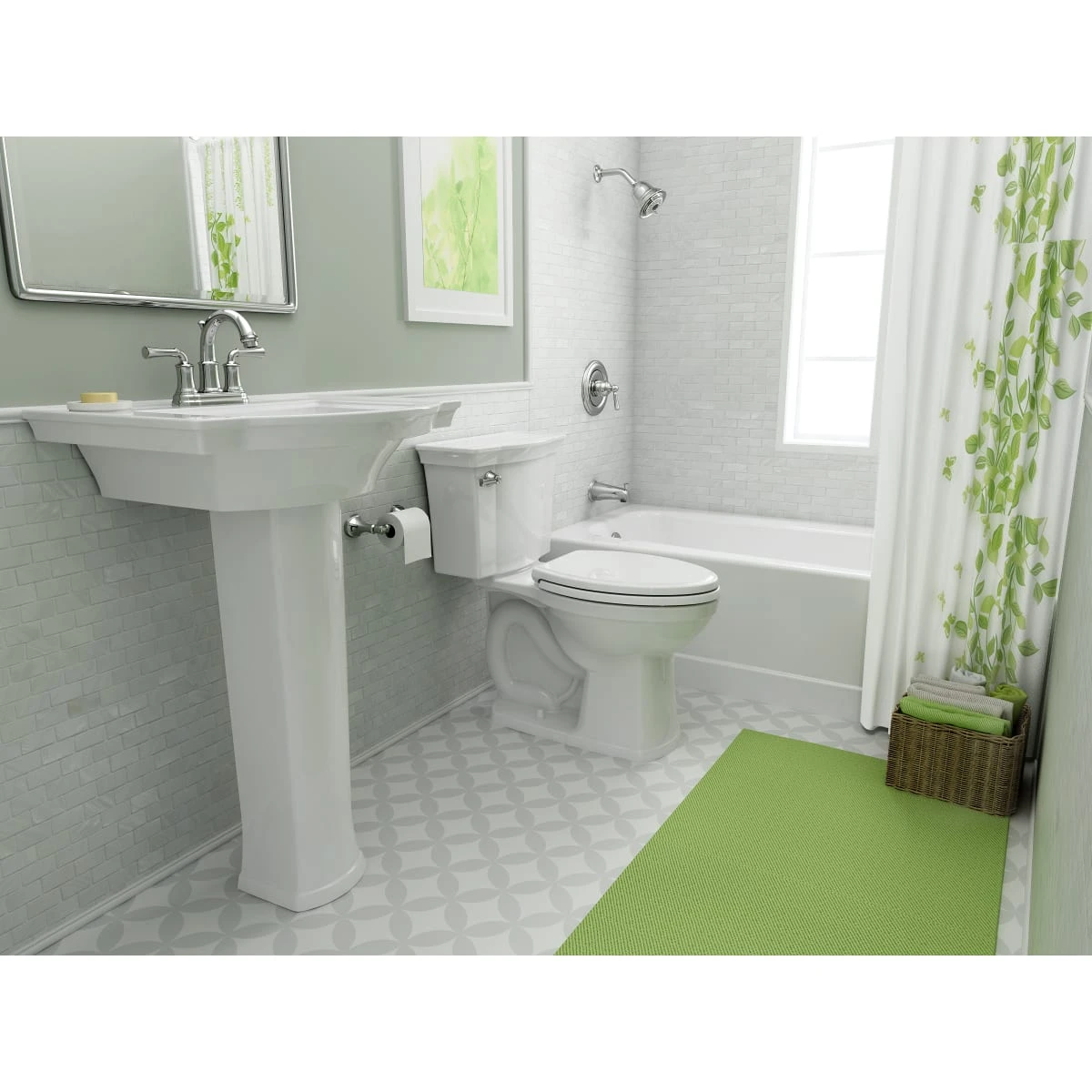 American Standard | Estate 24" Pedestal Bathroom Sink With 1 Hole Drilled And Overflow 9 American Standard | Estate 24" Pedestal Bathroom Sink With 1 Hole Drilled And Overflow - Image 7