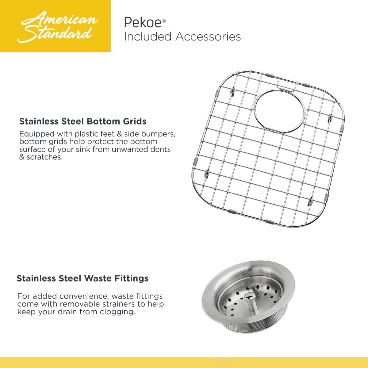 American Standard | Pekoe 29" Double Basin Stainless Steel Kitchen Sink For Undermount Installations - Drains Included 7 American Standard | Pekoe 29" Double Basin Stainless Steel Kitchen Sink For Undermount Installations - Drains Included - Image 5