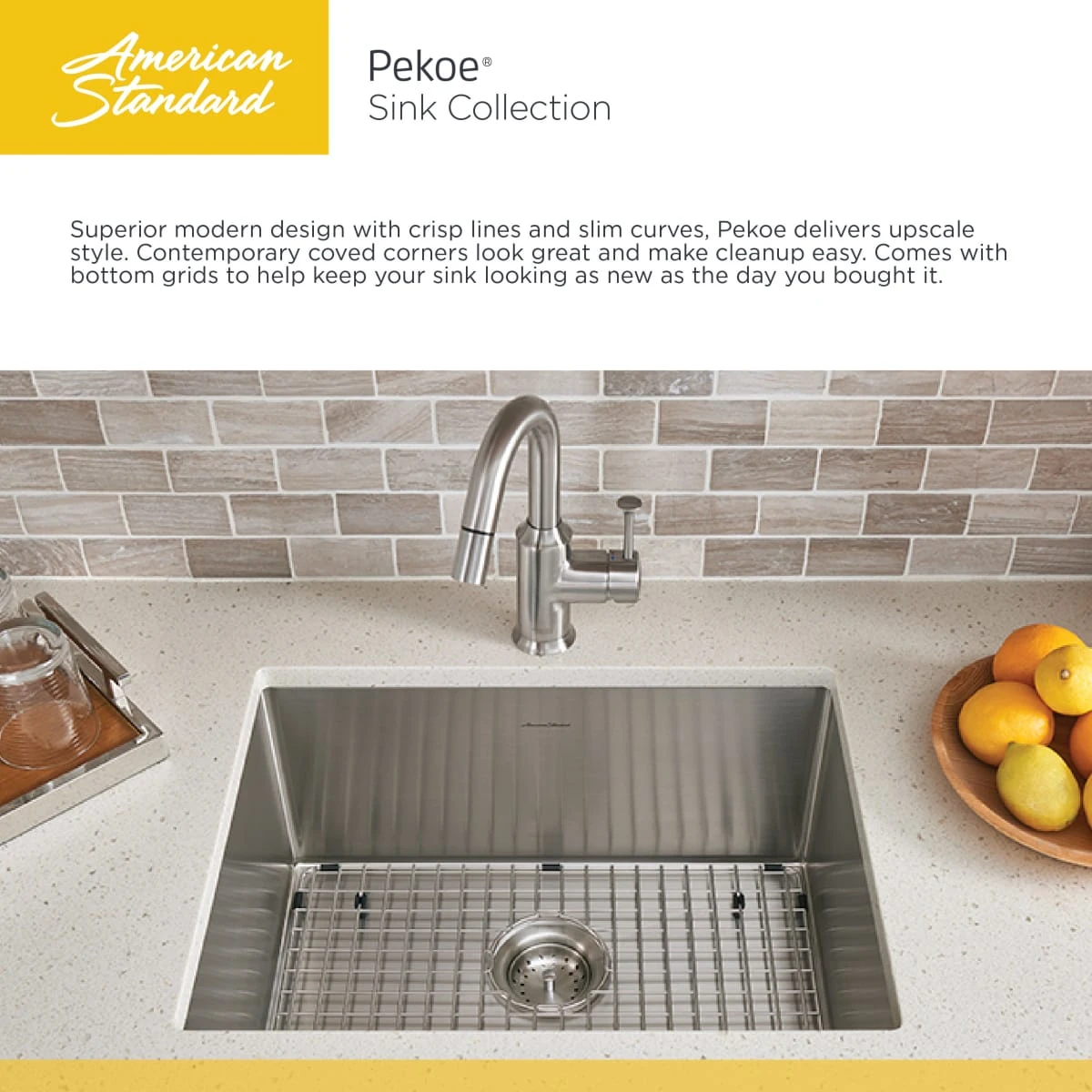 American Standard | Pekoe 29" Double Basin Stainless Steel Kitchen Sink For Undermount Installations - Drains Included 4 American Standard | Pekoe 29" Double Basin Stainless Steel Kitchen Sink For Undermount Installations - Drains Included - Image 2