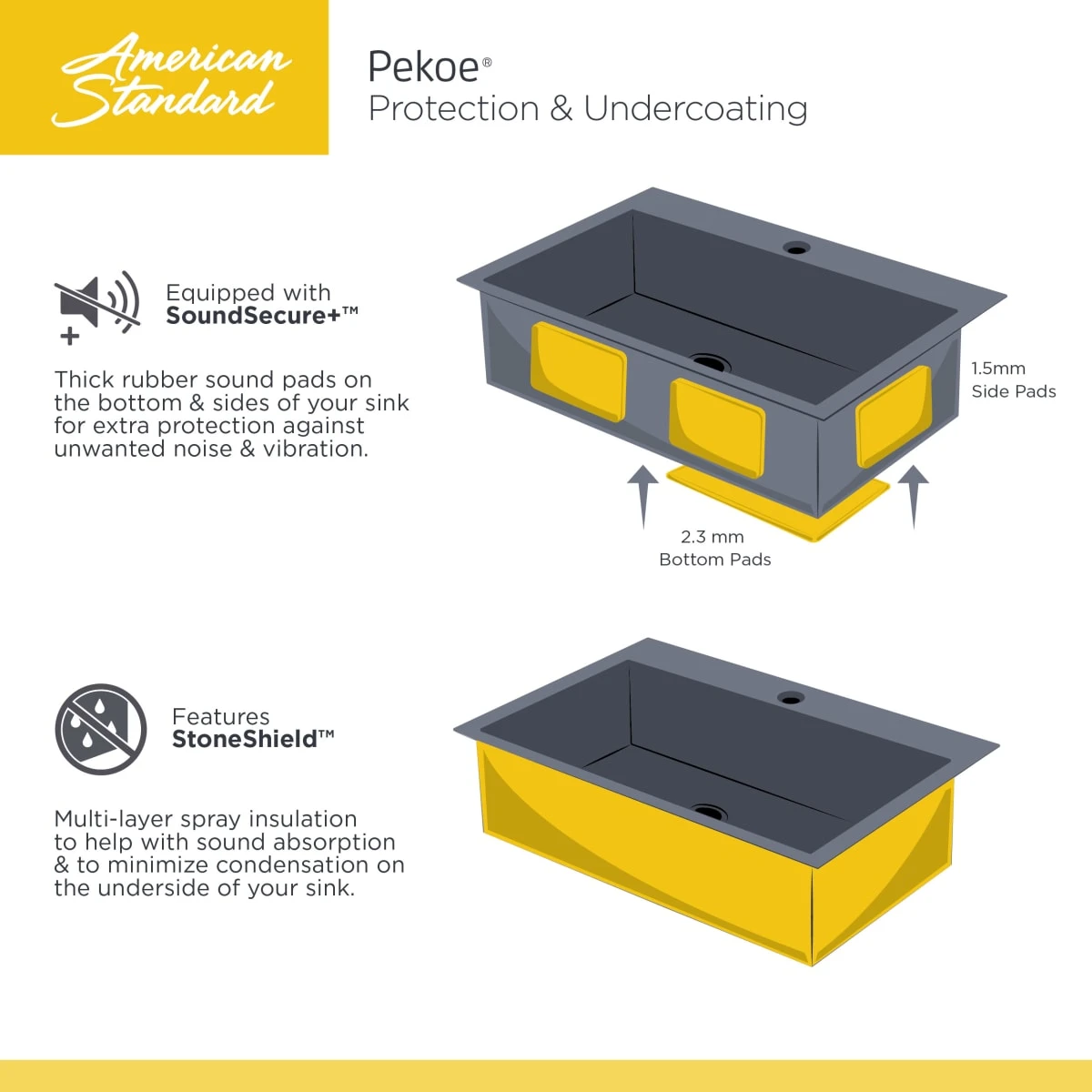 American Standard | Pekoe 29" Double Basin Stainless Steel Kitchen Sink For Undermount Installations - Drains Included 8 American Standard | Pekoe 29" Double Basin Stainless Steel Kitchen Sink For Undermount Installations - Drains Included - Image 6