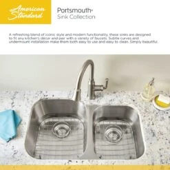 American Standard | Portsmouth 29-3/4" Single Basin Stainless Steel Kitchen Sink For Undermount Installations - Drain Included 11 American Standard | Portsmouth 29-3/4" Single Basin Stainless Steel Kitchen Sink For Undermount Installations - Drain Included -Faucet portsmouth sink collection 3